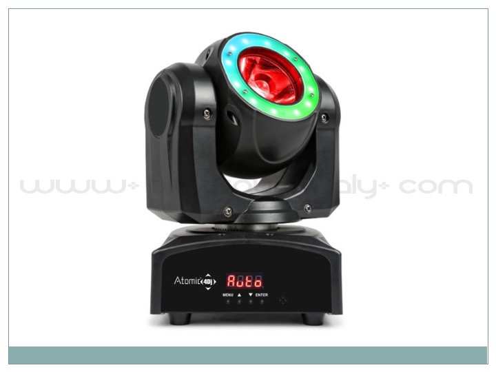 TESTA MOBILE A LED  ATOMIC4Dj ML60R BEAM 60WATT + WASH SMD