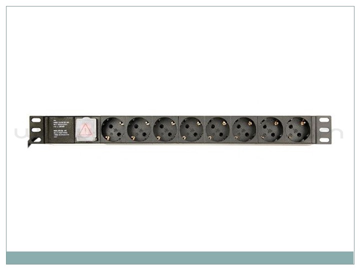 ATOMIC PRO MULTIPRESA RACK 8 SCHUKO CON INTERRUTTORE | 1U